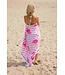 Call it Fouta! Roundie Gypsy Flamingo pink fringe diameter ca. 175cm
