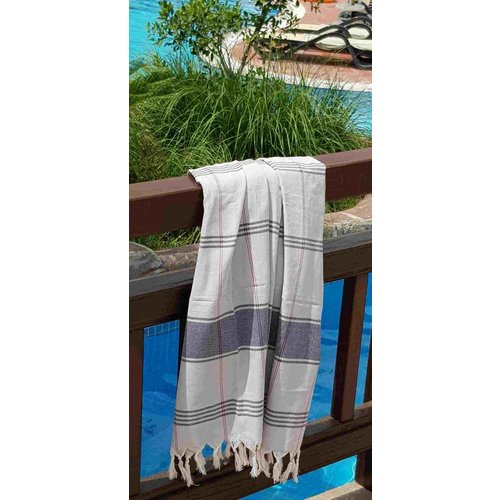 Ottomania organic hamamdoek lichtgrijs geruit Ottomania organic hamamdoek lichtgrijs geruit