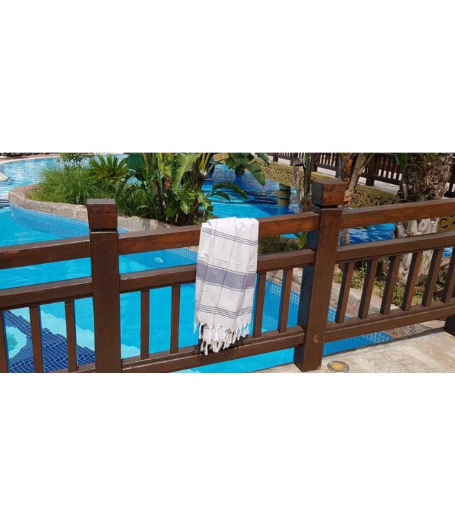 organic hamamdoek biokatoen lichtgrijs 170x100cm