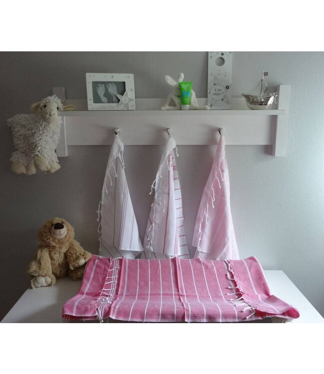 hamam handdoek poederroze 100x50cm