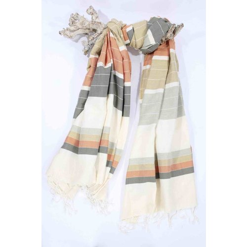 Call it Fouta! hamamdoek XXL Saint Tropez green orange multi Call it Fouta! hamamdoek XXL Saint Tropez green orange multi