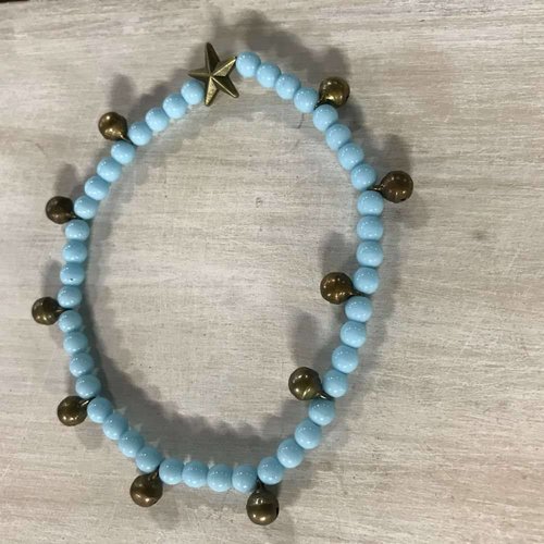 Mzury anklet Star & Bells blue Mzury anklet Star & Bells blue