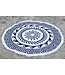 Greek Roundie d'Luxe black & white - badstof diameter 150cm