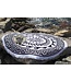 Greek Roundie d'Luxe black & white - badstof diameter 150cm
