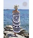Greek Roundie d'Luxe black & white - badstof diameter 150cm