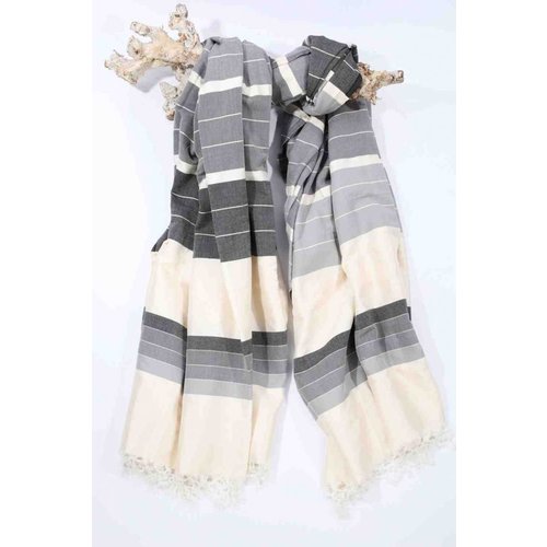 Call it Fouta! hamamdoek XXL Saint Tropez anthracite multi Call it Fouta! hamamdoek XXL Saint Tropez anthracite multi