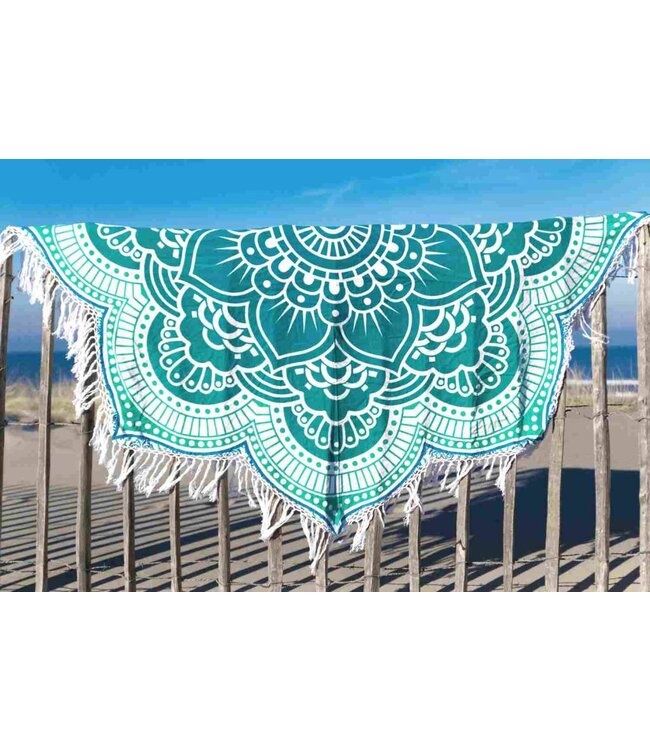 Call it Fouta! Strandlaken Roundie Gypsy Star Flower turquoise
