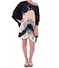 strandjurkje Batik short dress black peach