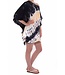 strandjurkje Batik short dress black peach