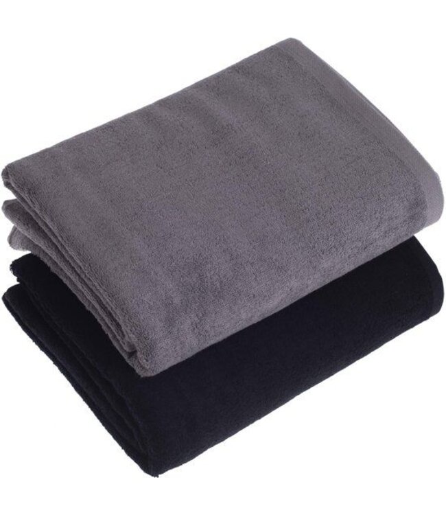 bamboe sauna handdoek xxl zwart 200x90cm