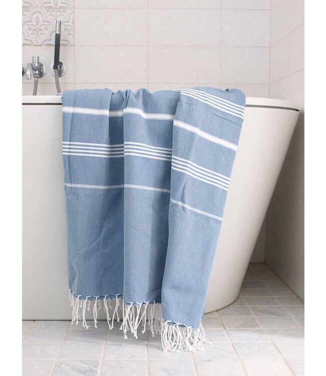 hammam strandlaken jeansblauw 220x160cm
