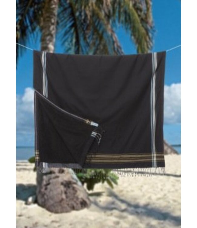 kikoy strandlaken Usiku black 170x95cm