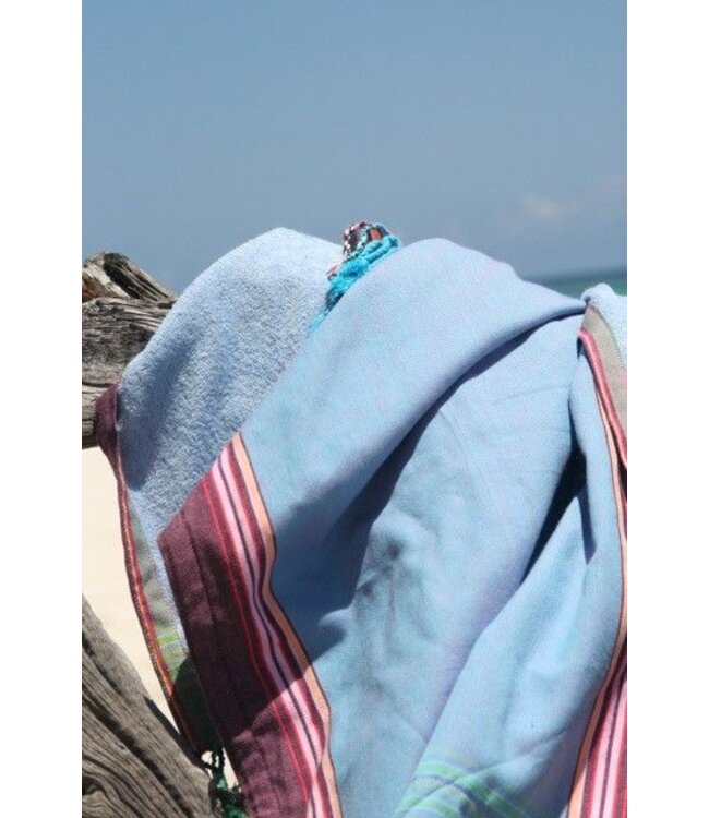 kikoy kinder strandlaken Nyanza turquoise 125x65cm