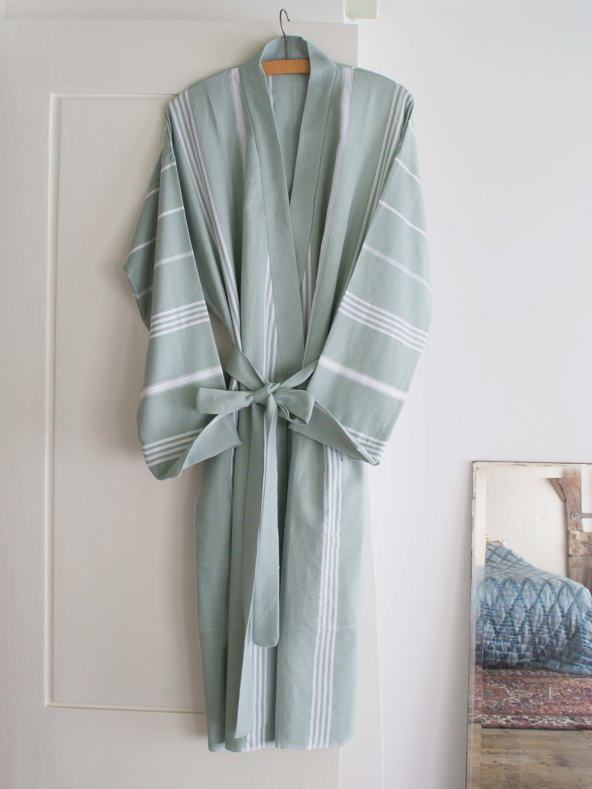 Ontwaken assistent bioscoop Dunne badjas kopen? Dit grijsgroene hamam model is een best seller -  Hamamdoeken.com