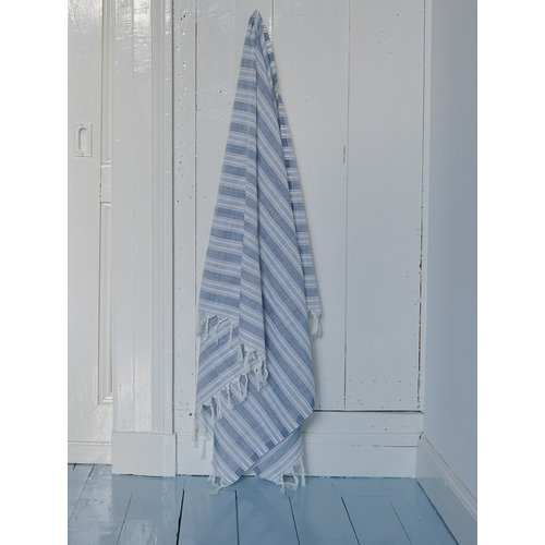 Ottomania pareo marineblauw Ottomania pareo marineblauw