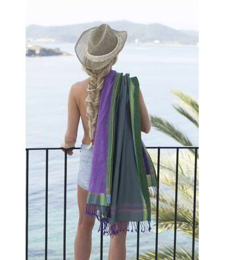 PURE Kenya kikoy strandlaken Shining Green Purple