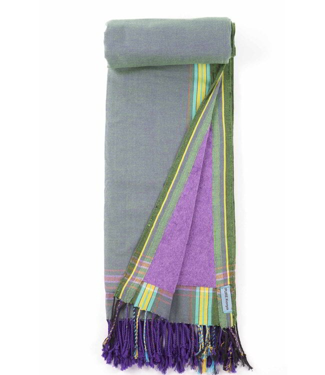 kikoy strandlaken Shining Green Purple 170x95cm
