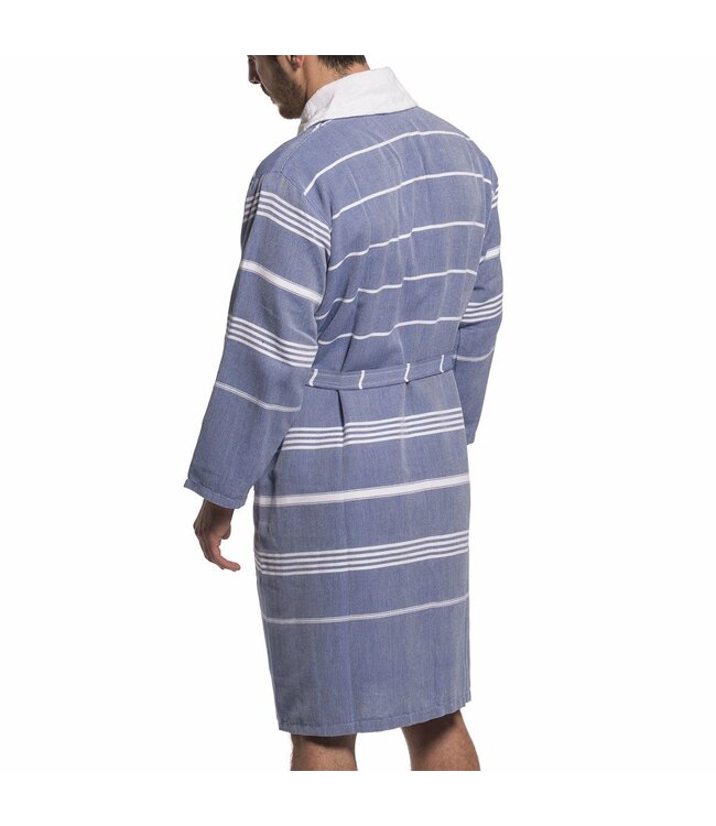 hamam badjas Leyla badstof royal blue