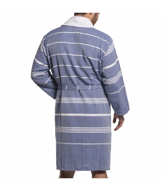 hamam badjas Leyla badstof royal blue