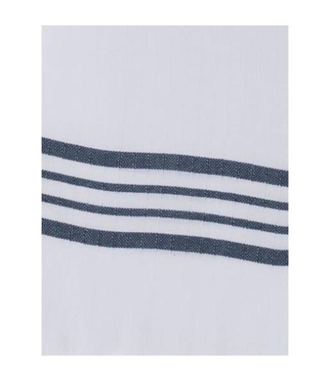 gevoerde hamam badjas Krem Sultan white navy