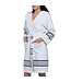 gevoerde hamam badjas Sun white black