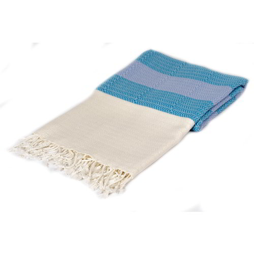 Hamams own bamboe hamamdoek natural light blue Hamams own bamboe hamamdoek natural light blue