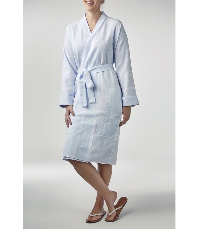 hamam badjas lichtblauw