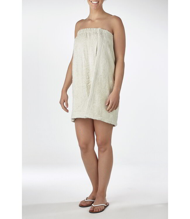 sauna omslagdoek beigegrijs onesize (S/M)