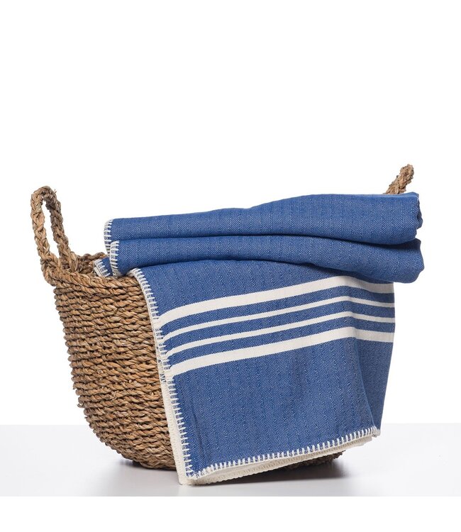 hamam plaid XXL Krem Sultan royal blue 220x170cm