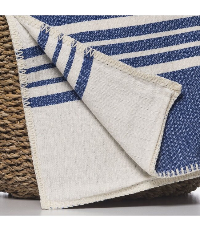 hamam plaid XXL Krem Sultan royal blue 220x170cm