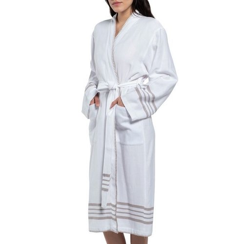 Lalay hamam badjas Krem Sultan kimono white beige