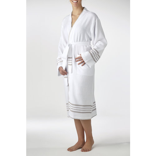 Lalay hamam badjas Krem Sultan kimono white beige Lalay hamam badjas Krem Sultan kimono white beige