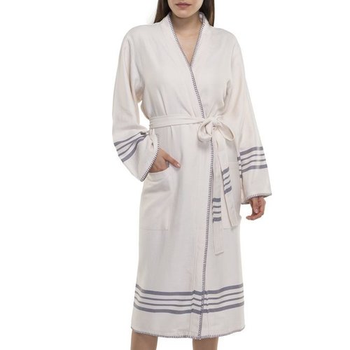 Lalay hamam badjas Krem Sultan kimono natural dark grey Lalay hamam badjas Krem Sultan kimono natural dark grey