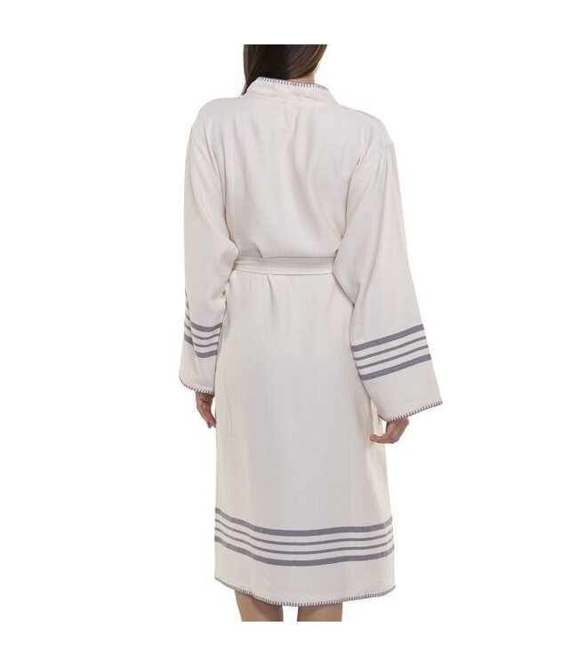 hamam badjas Krem Sultan kimono natural dark grey