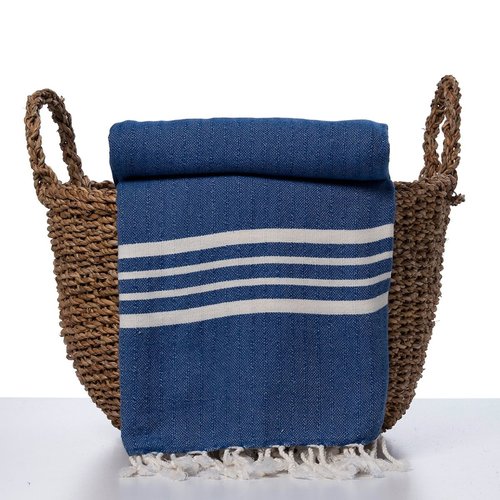 Lalay hamamdoek Krem Sultan XXL royal blue Lalay hamamdoek Krem Sultan XXL royal blue