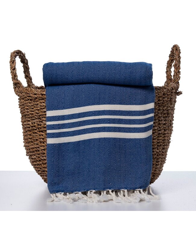 hamamdoek Krem Sultan XXL royal blue 220x170cm