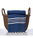 hamamdoek Krem Sultan XXL royal blue 220x170cm