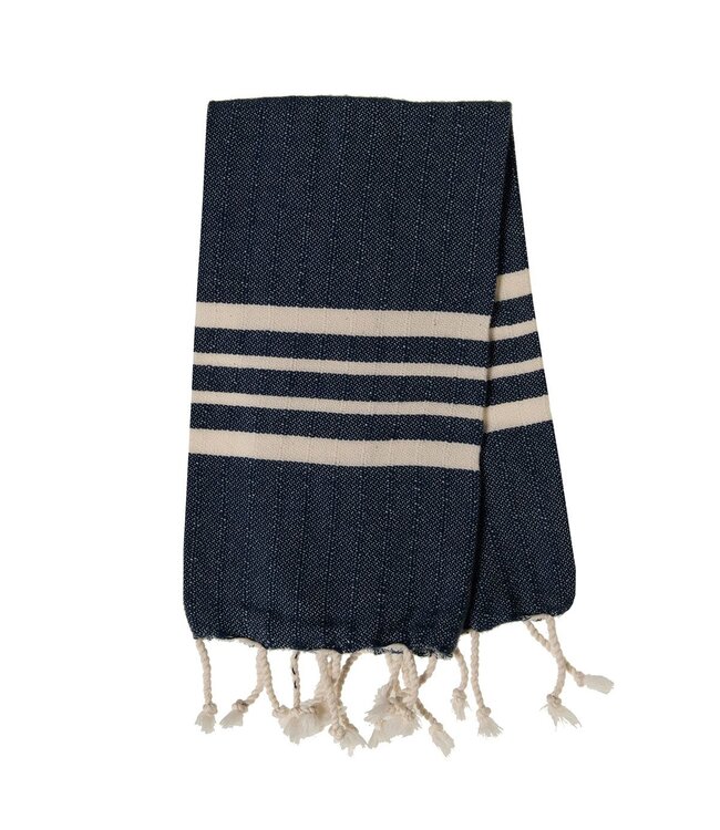 gastendoek Krem Sultan navy 30x50cm