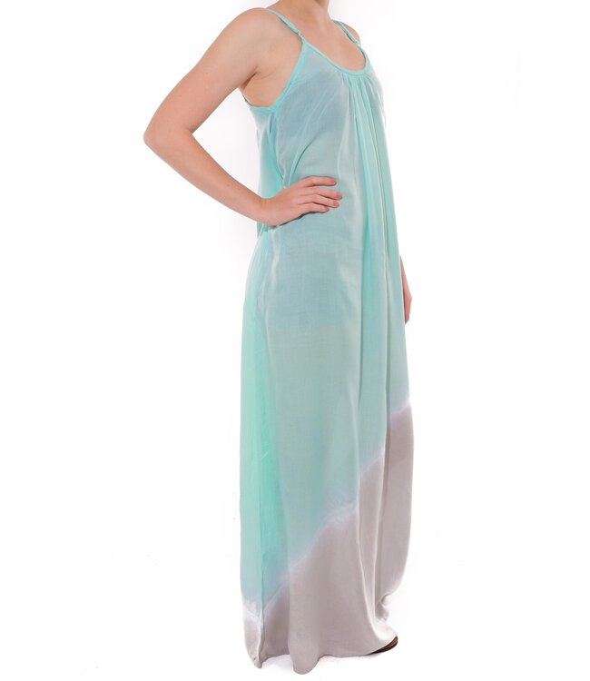 maxi dress strandjurk Batik mint gray