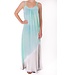 maxi dress strandjurk Batik mint gray