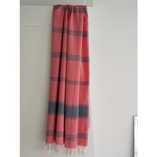 Ottomania organic hamamdoek biokatoen koraalrood Ottomania organic hamamdoek biokatoen koraalrood