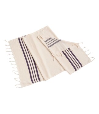 Lalay gastendoek Krem Sultan natural dark purple