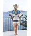 Strandtuniek Flower white blue black onesize