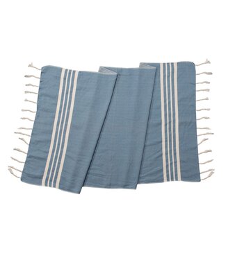 Lalay gastendoek Krem Sultan air blue