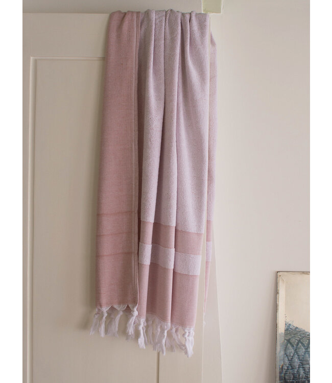 hamamdoek met badstof koper 170x95cm