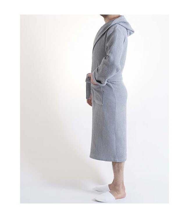 wafel sauna badjas grijs