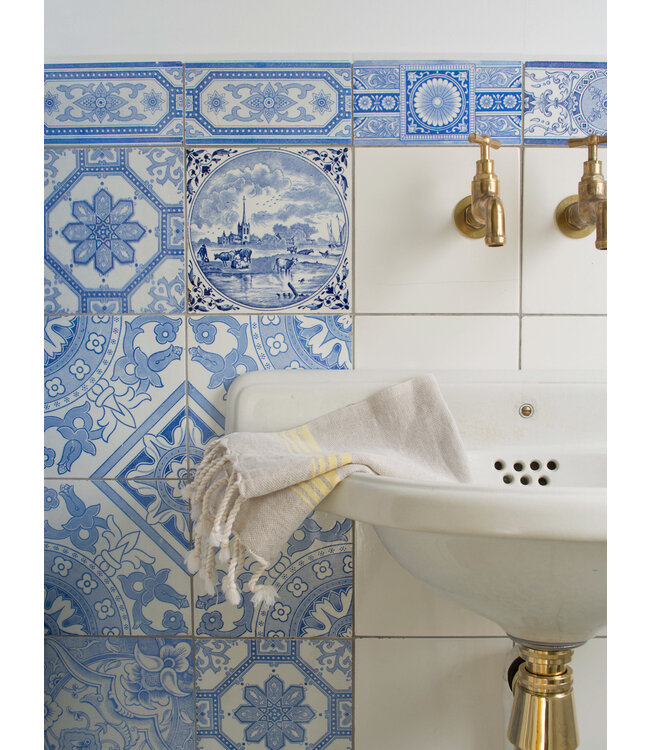 hamam gastendoek linnen geel 30x50cm