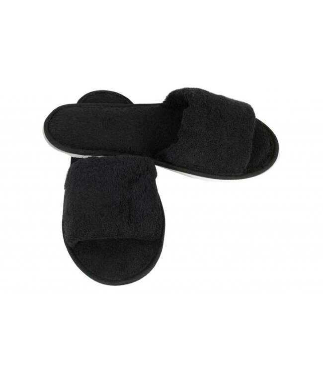 open sauna slippers zwart