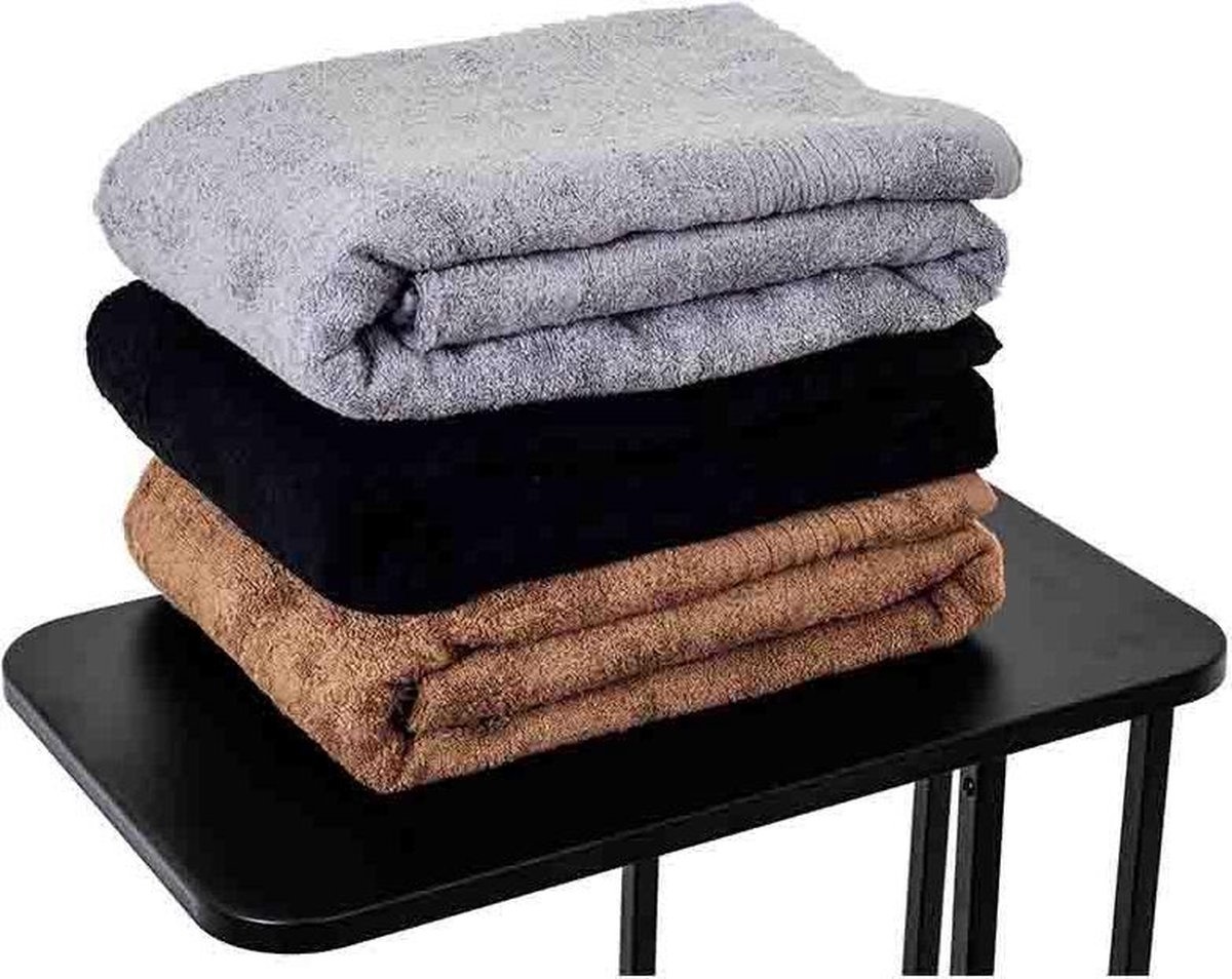 Bruine XXL sauna handdoek 200x90cm – Warm, zacht & duurzaam