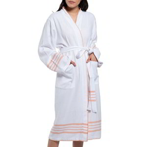 Lalay hamam badjas Krem Sultan kimono white melon